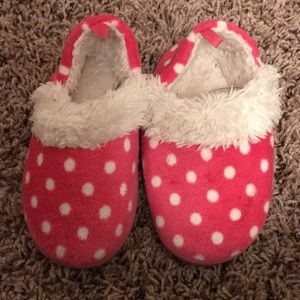 Polka dot slippers